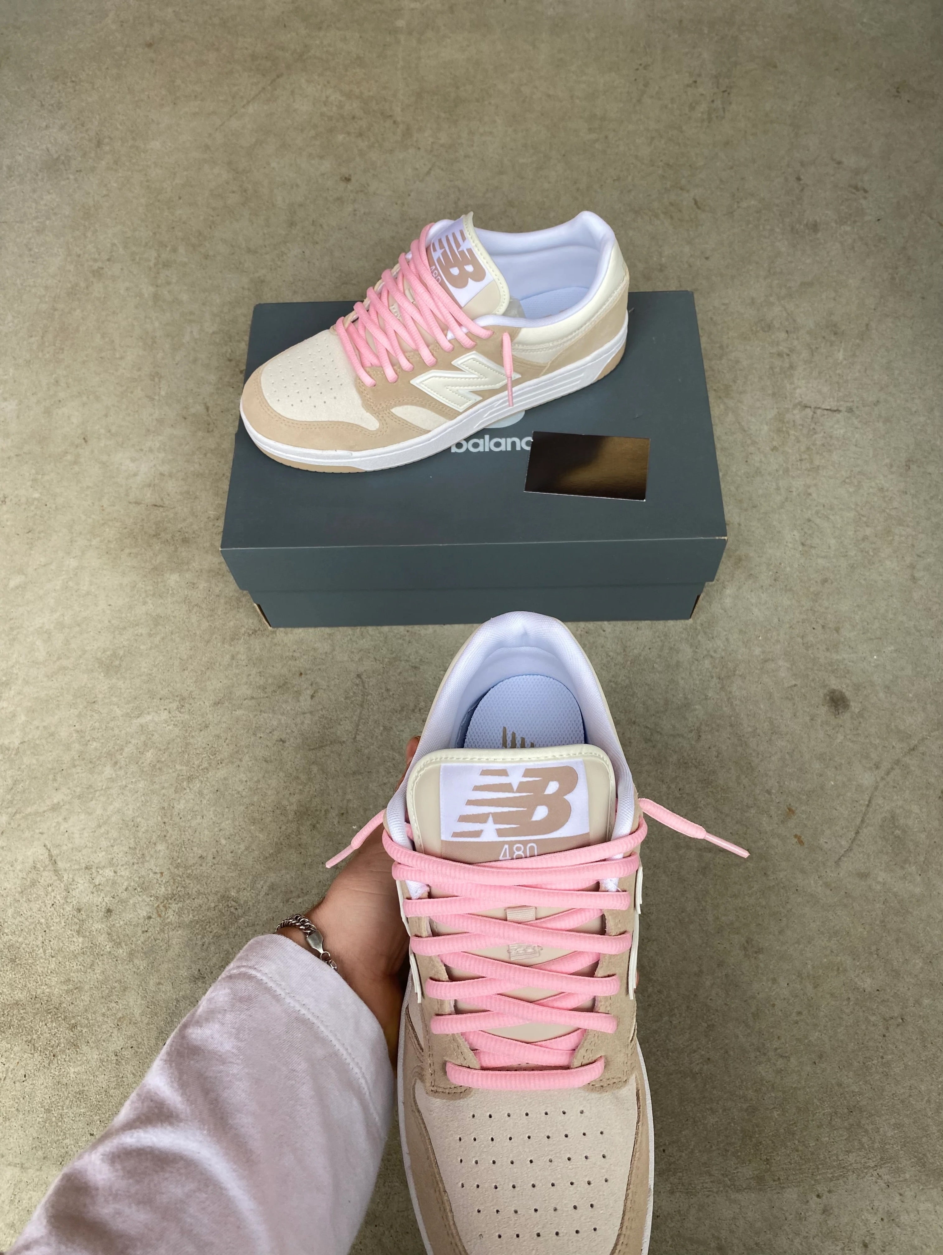 New balance “Cream” pink laced