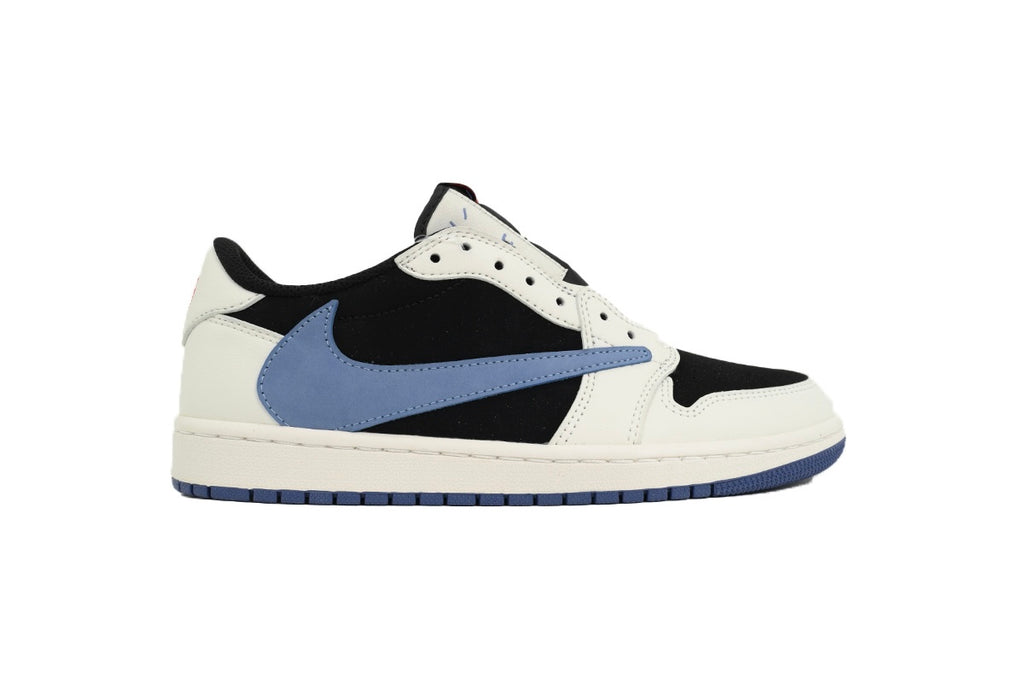 Travis Scott x Air Jordan 1 Low Black White Blue