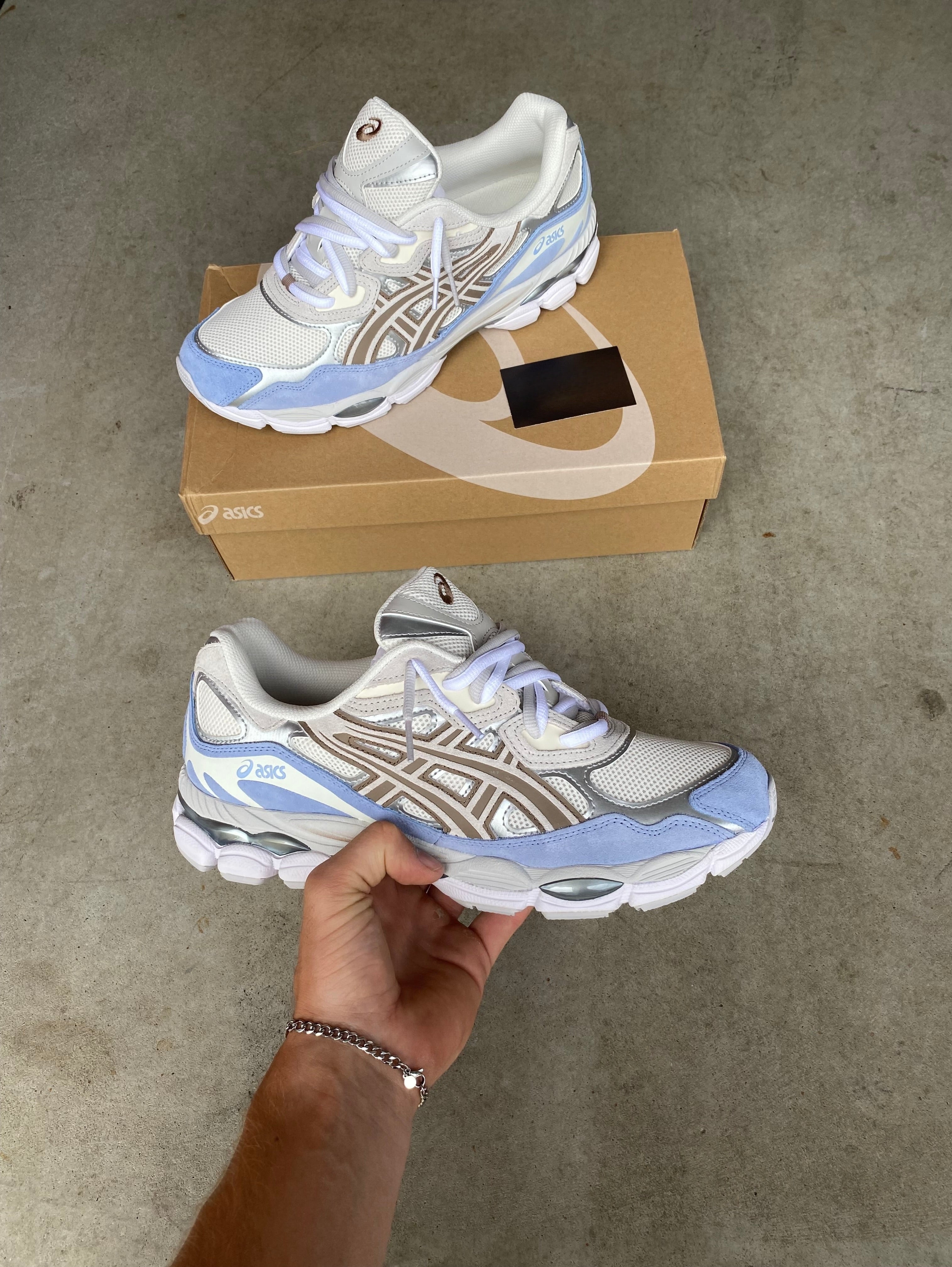 ASICS “Cream Cloud Grey Blue”