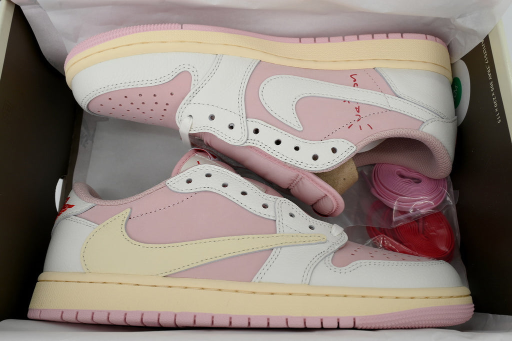 Travis Scott x Air Jordan 1 Low OG White Pink