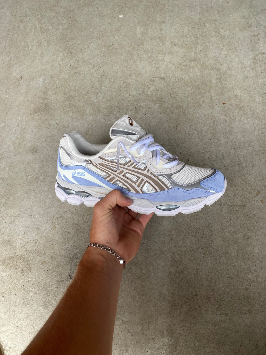 ASICS “Cream Cloud Grey Blue”