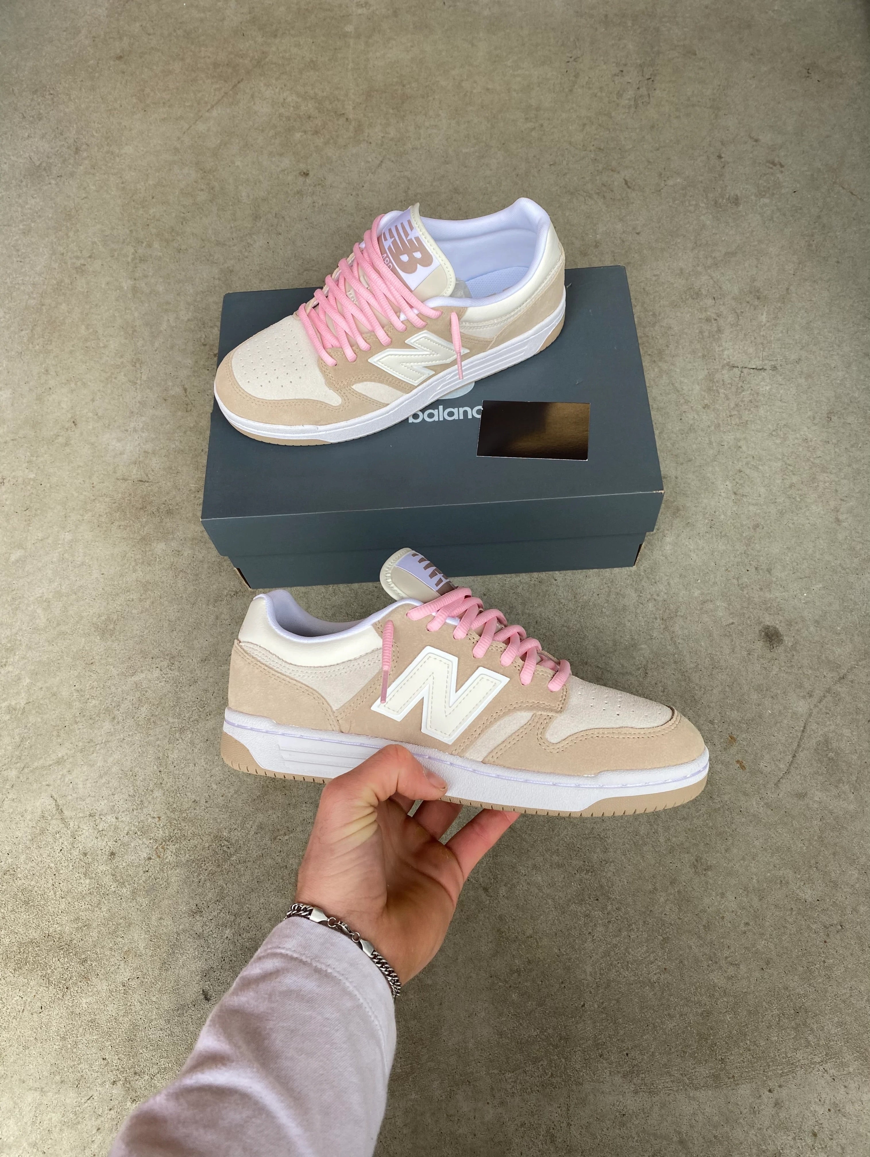 New balance “Cream” pink laced