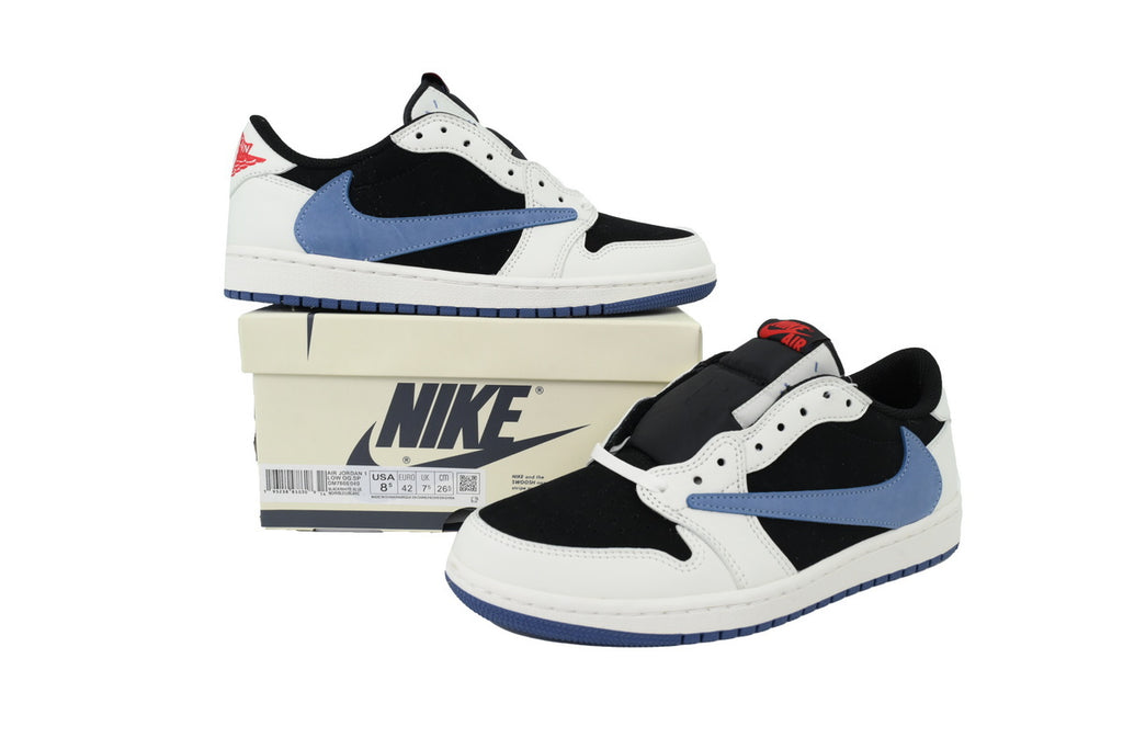 Travis Scott x Air Jordan 1 Low Black White Blue