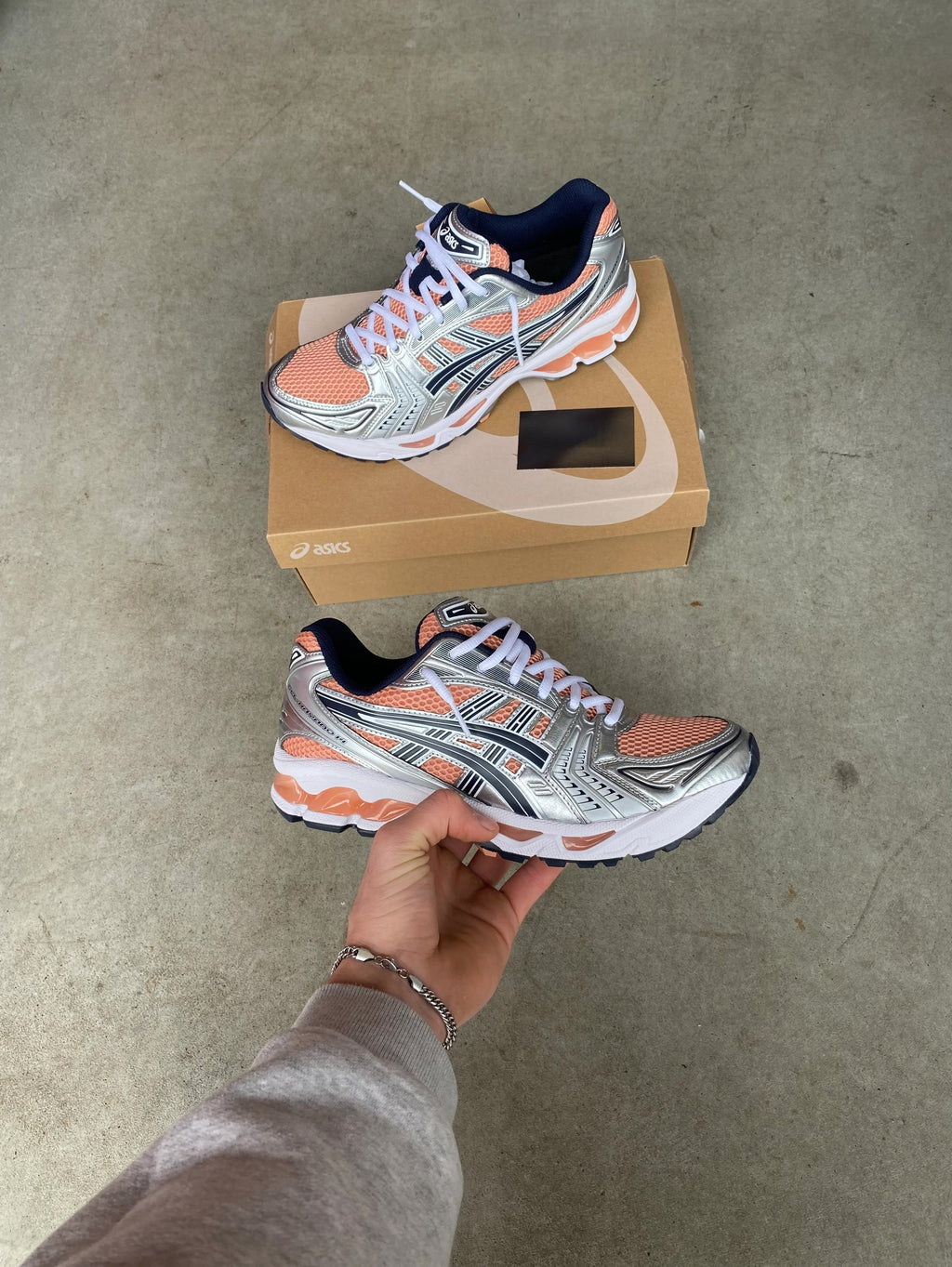 ASICS gel kayano “Sepia Pure Silver”