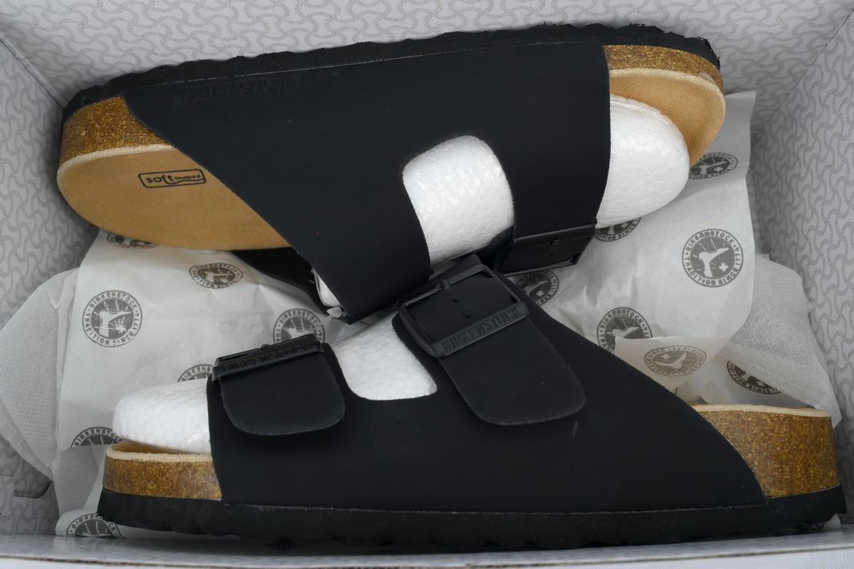 Birkenstock Boston Soft Footbed Black Leather Surface