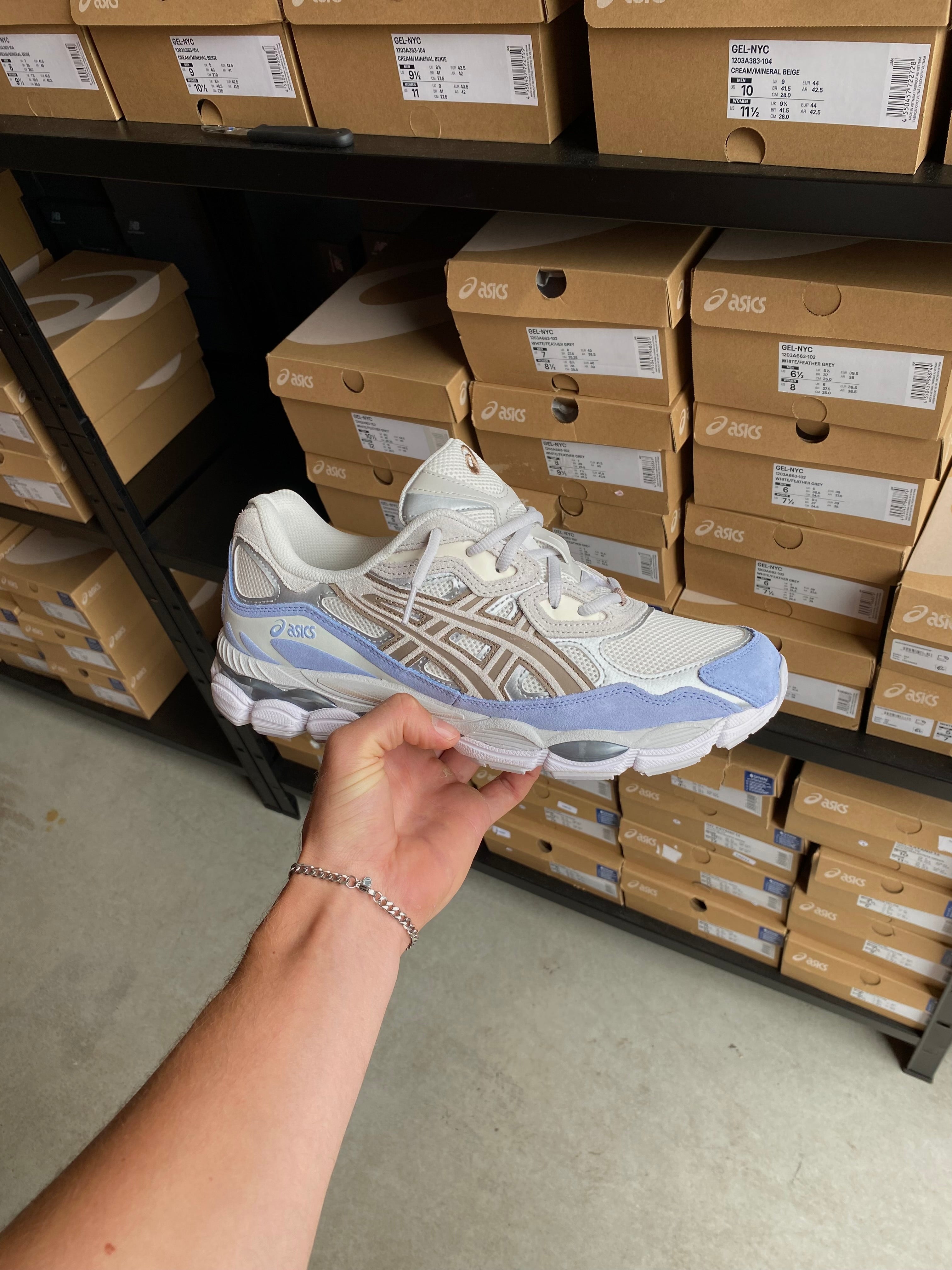 ASICS “Cream Cloud Grey Blue”