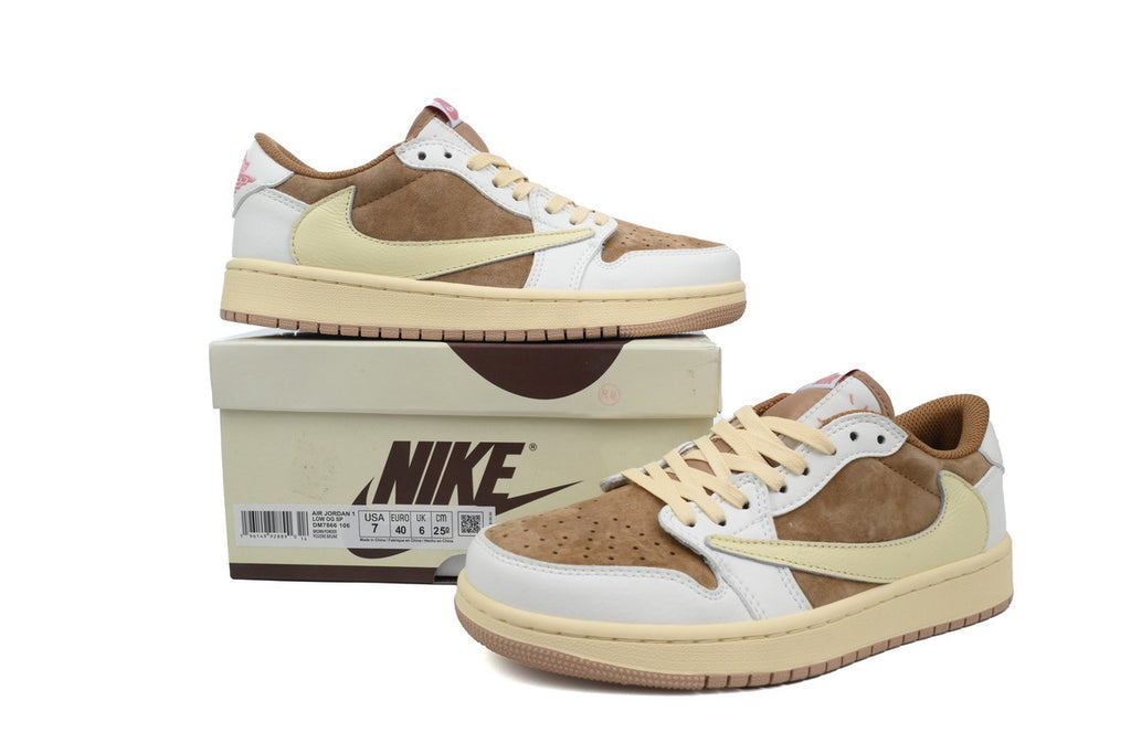 Travis Scott x Air Jordan 1 Low OG Sail Shy Pink