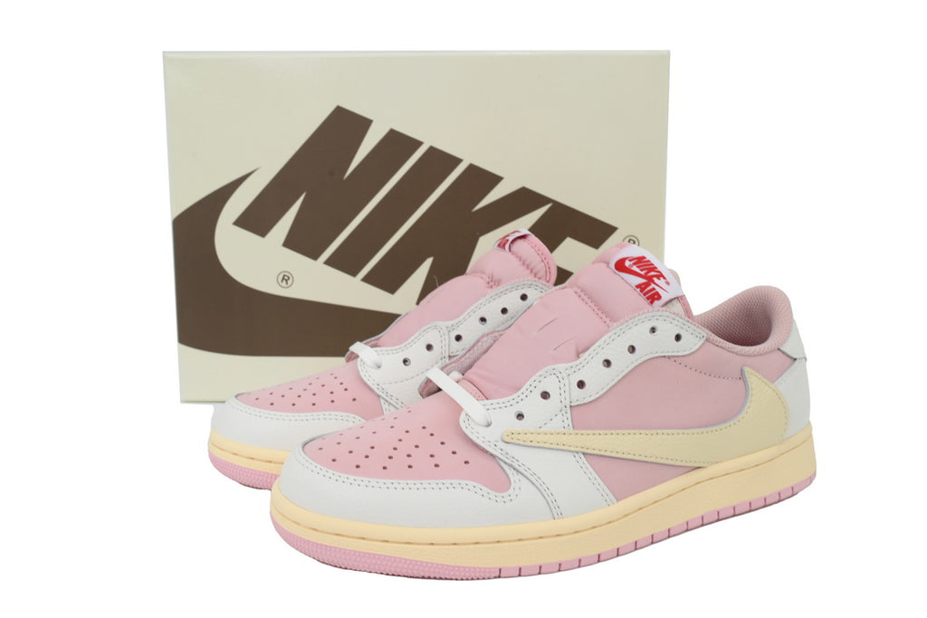 Travis Scott x Air Jordan 1 Low OG White Pink