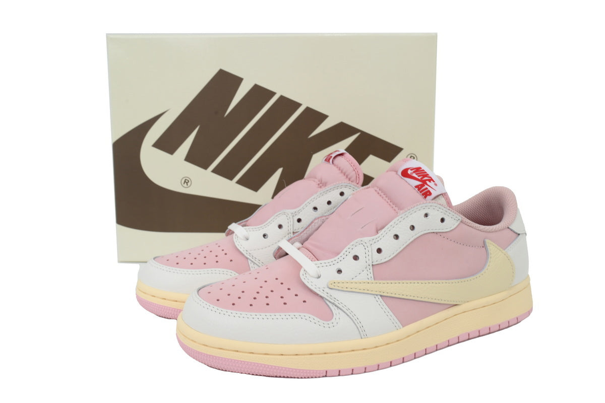 Travis Scott x Air Jordan 1 Low OG White Pink