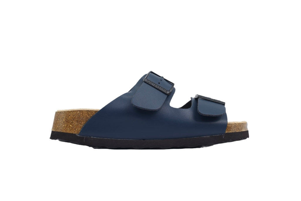 Birkenstock Boston Soft Footbed Blue Leather Surface