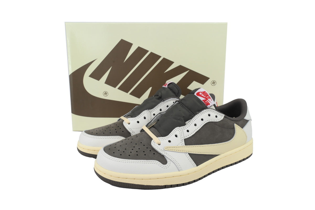 Travis Scott x Air Jordan 1 Low White Brown Barb