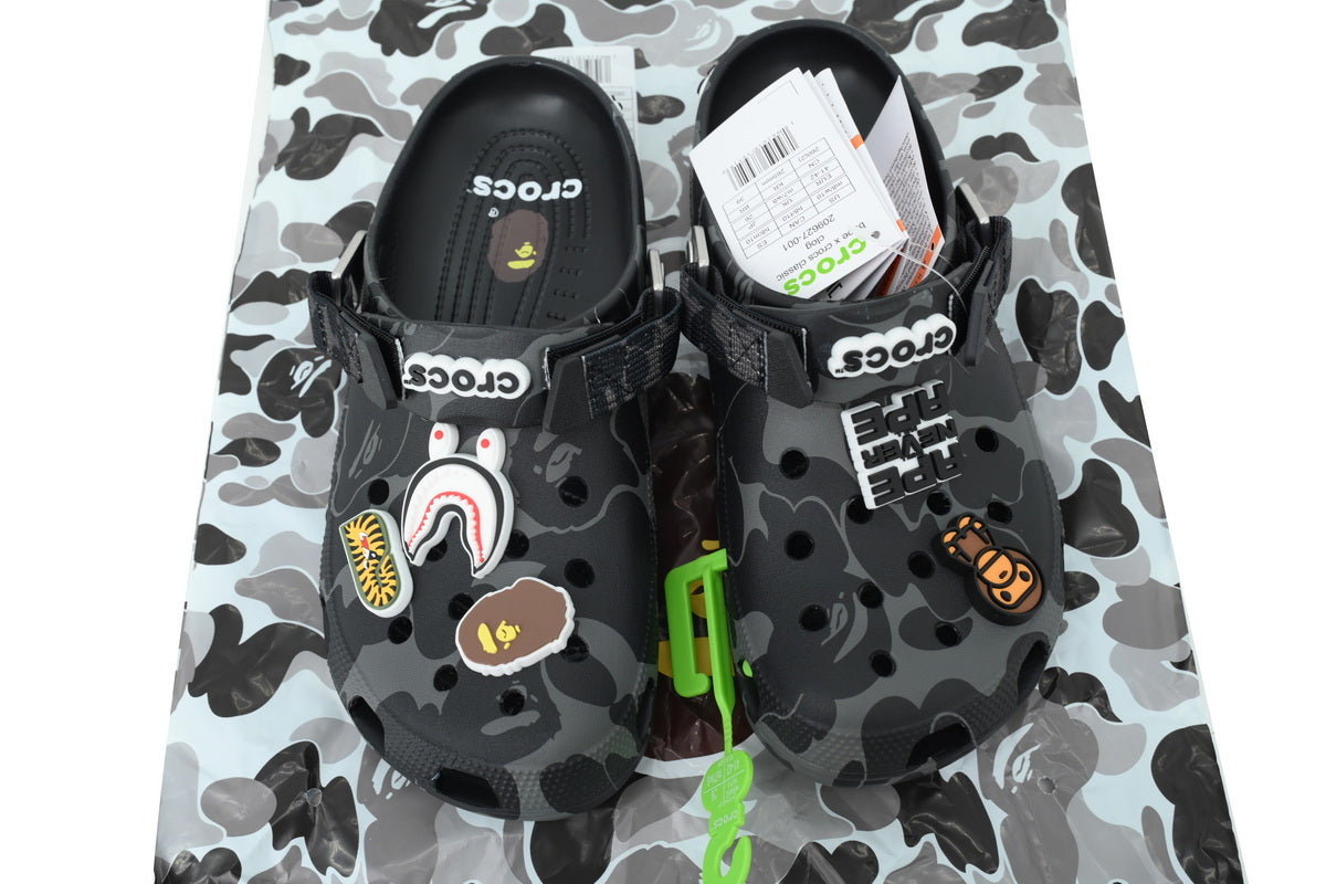 BAPE x Crocs Classic Clog BAPE x Crocs Classic Clog 'ABC Camo - Black